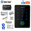 Tuya NFC Bluetooth Backlit Touch Keypad Access Control IP65 Waterproof RFID 13.56MHz Biometric Fingerprint Door Opener Keyboard