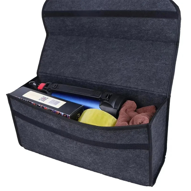 Car storage box car felt anti slip trunk storage tool large capacity soft packaging portable and movable storage home