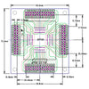 TQFP100 FQFP100 QFP100 Programming Socket QFP-100-0.5-01 Pitch 0.5mm IC Test Burning Socket SMT32 Microcontroller MCU flip