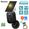 5MP Tuya Solar Wifi Camera Outdoor Color Night Vision Built in Rechargeable Battery CCTV Security Surveillance Camera Smar Life