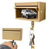 New 3D Printing Car Garage Key Holder With Opening Door Garage Keychain With Door Opening Function Brick Patterned Garage