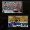 1/64 Scale Garage Scene Model With Lights Miniature Parking Lot Model Showroom Exhibition Hall Car Model Display Box Boys Gift