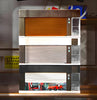 1/64 Garage Scene Model Cars Display Boxes with Light Voice Control Electronic Door Connected in Series Simulation Parking Place