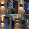 COB Outdoor Solar Lights Garden Decoration External Decors Sunlight Wall Lamp for Yard Walkway Fence Dusk to Dawn Waterproof