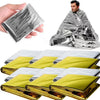1-10pcs Emergency Thermal Poncho Blanket Lightweight Folding Water Resistant Windproof Sunshade Reusable First Aid Camping Mat