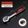 72/24 Tooth Quick Ratchet Wrench 1/2 1/4 3/8 3 Size Flying Wrenches Two-way Socket Wrench Repair Tools for for Vehicle Bicycle