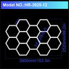 Garage Lights Hexagon Lamp 110-240V LED Tube Honeycomb Barbershop Ceiling Lighting For Workshop 4S Car Show Auto Body Repair Gym