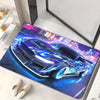 Racing Car Doormat Floor Mat with Bold 'RACING' Text BEntryway Kitchen Garage Living Room Mat Gift Car Enthusiasts Home Decor