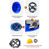 Hot 4/8 Points Support Helmet Lining Knob/button Suspension System Hat Adjustable Lock Strap Black&grey Head Belt