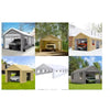 Outdoor Home Car Garage Canopy Simple Metal Frame Parking Cars Sunscreen Awning Steel Aluminum Pressure Treated Nature Car Cover