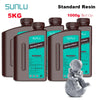 SUNLU 5KG Standard Resin 405nm LCD Printer Photon Curing Good Precision Smooth Surface Low Odor Model Garage Kit Printing