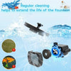 Outdoor Solar Fountain, Solar Water Fountain with 6 Nozzles Various Water Features and 4 Stabilizing Bar, DIY Garden Bird Bath