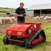 Multi Functional Remote Controlled Lawn Mower Suitable For All Terrains Rubber Tracks Factory Customized Made Low Price