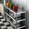 Stainless Steel Shelf, Kitchen Storage Rack, 3-Tier Shelving Units and Storage, Standing Shelving Work Table for Kitchen Garage