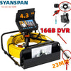 Sewer Pipe Inspection Camera DVR 16GB Video Recording,SYANSPAN Drain Industrial Endoscope Waterproof  8500MHA Battery 20/30/50M