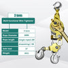 Manual Tensioner Double Hook Wire Tightener Multi-functional Wire Rope Small Hand Plate Hoist Electricity Tightener