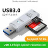 2-in-1 Multi Functional  USB 3.0 Card ReaderMicro SD TFMemoryCardReaderUSBFlashDrive CardreaderAdapter For PCLaptops Accessories