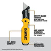 DEWALT DWHT10990 ATOMIC COMPACT SERIES Push And Flip Folding Utility Knife Hand Tools