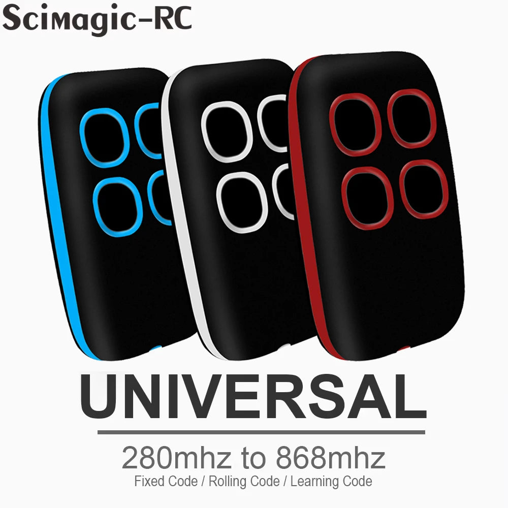 280 to 868 Mhz 433Mhz 433.92MHz Multifrequency Universal Garage Remote Control Command Fixed Variable Code Gate Opener Key Clone