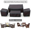 4pcs/Set Patio Furniture Covers, Windproof Coffee Table Cover Drawstring Design, Suitable for Patio, Balcony and Patio Furniture
