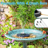 Outdoor Solar Fountain, Solar Water Fountain with 6 Nozzles Various Water Features and 4 Stabilizing Bar, DIY Garden Bird Bath