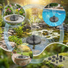 Outdoor Solar Fountain, Solar Water Fountain with 6 Nozzles Various Water Features and 4 Stabilizing Bar, DIY Garden Bird Bath