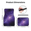 Galaxy Car Floor Mats 4 Pcs Universal Front and Rear Foot Mats with Non-Slip Rubber Backing Auto Accessories Decor All Weather