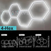Garage Lights Hexagon Lamp 110-240V LED Tube Honeycomb Barbershop Ceiling Lighting For Workshop 4S Car Show Auto Body Repair Gym