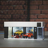 1/64 Garage Scene Model Cars Display Boxes with Light Voice Control Electronic Door Connected in Series Simulation Parking Place