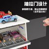 1/64 Car Garage Diorama Miniatures Models LED Lighting Double-Deck Model Car Garage Collection Display Gifts