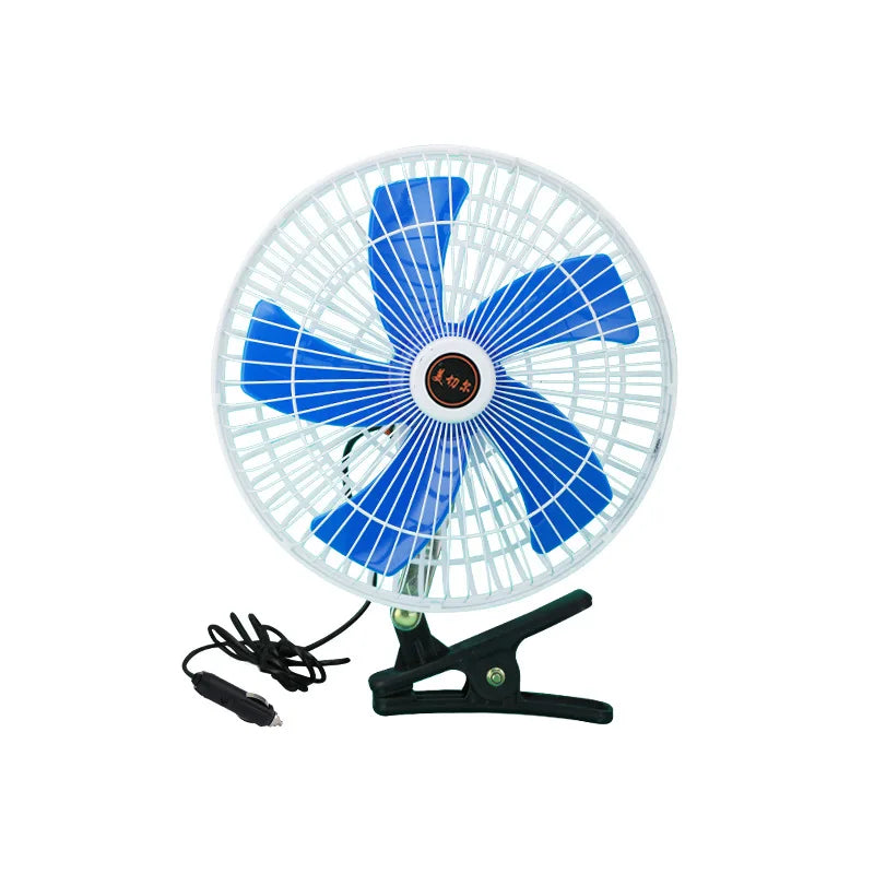 12/24V Car Mini Fan 180 Degree Rotating Adjustable Cooling Low Noise Strong Wind Vehicle Wind Air Cooler Conditioner Fans