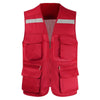 Men's Summer Mesh Vest Photography Work Multi-Pockets Outdoors Journalist's Vest Sleeveless Jackets