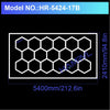 Garage Lights Hexagon Lamp 110-240V LED Tube Honeycomb Barbershop Ceiling Lighting For Workshop 4S Car Show Auto Body Repair Gym
