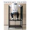 Foldable Display Stand Shelves Organizer Wide Folding Metal Shelf with Caster Wheels Kitchen Garage Units Storage Rack Holder
