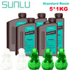 SUNLU 5KG Standard Resin 405nm LCD Printer Photon Curing Good Precision Smooth Surface Low Odor Model Garage Kit Printing