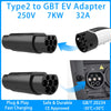 Ev Charging Type2 to Type1 AC Charger Adapter 32A Type2 to GB/T Electric Car Adaptor Type1 to GBT Conventor Type1 to Type2 EVSE