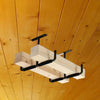2PC Ceiling Rack Shelf T-Shaped Overhead Garage Storage Rack Heavy Duty Hanger for Garage Garden Tools Shovel Rake Organizer