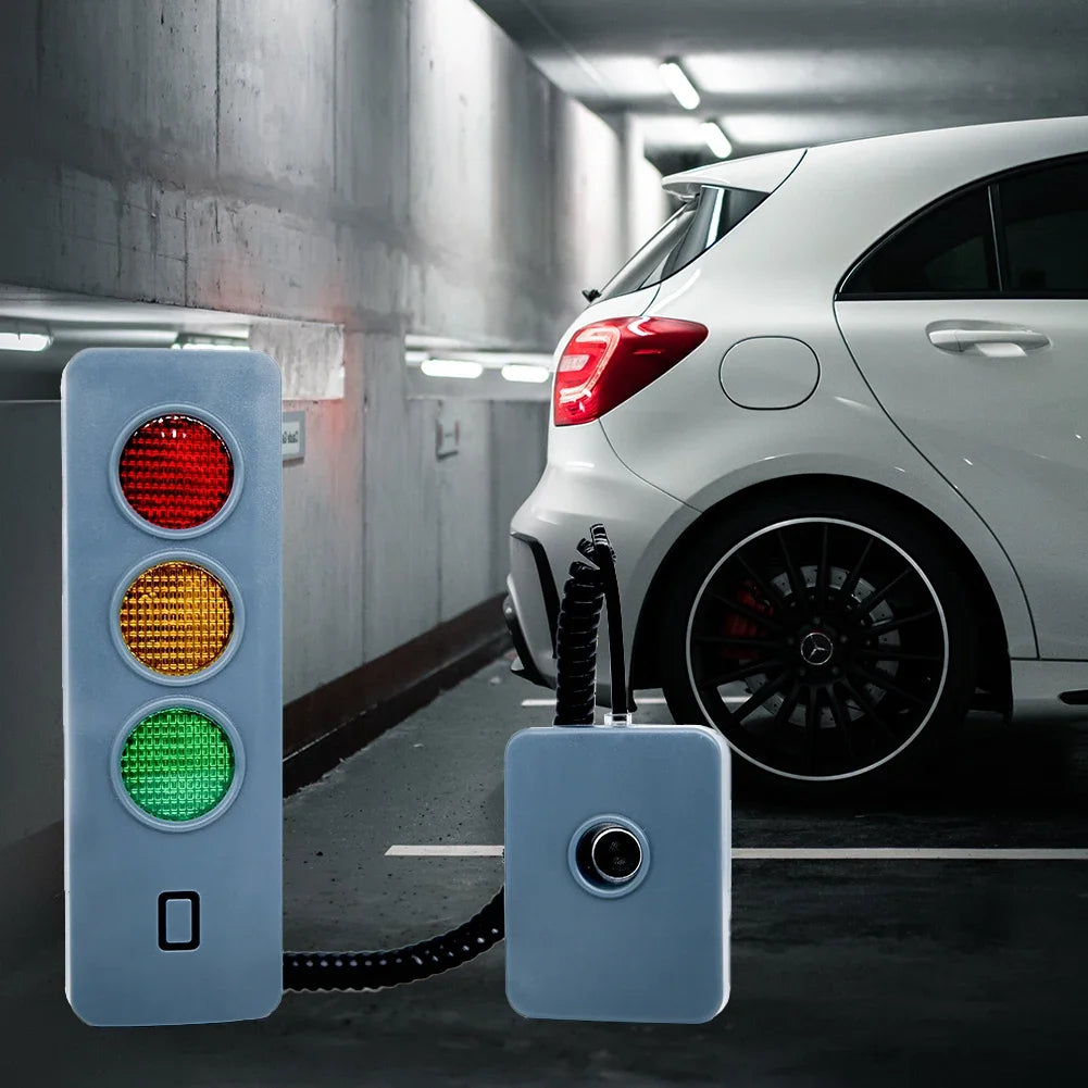 Garage Safe Light Anti Collision Auto Parking System with Three Colors Light Distance Stop Aid Adjustable Battery Operated