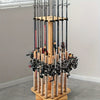 Fishing Rod Holders for Garage 360 Degree Rotating Fishing Pole Rack, Floor Stand Holds up to 16 Rods