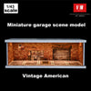 Diorama 1/43 Garage Model LED Lights Parking Lot Scene Display Case Model