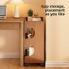 Mobile Storage Unit with Rolling Shelves - Heavy-duty Wooden 4-tier Open and Closed Shelves, Space-saving Wheeled Trolley