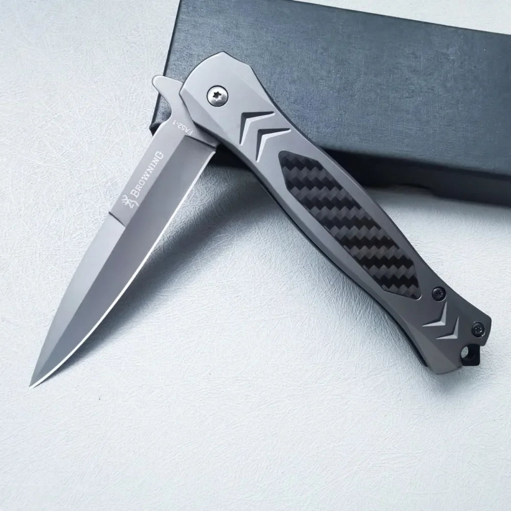 Stainless Steel Outdoor Folding Knife，Portable EDC Pocket Fruit Knife，Multi -purpose Knife for Men Camping Survival Self Defense