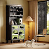 Shelves Dining Cabinet Standing Organizer Door Tall Living Room Cabinet Black Entryway Meuble De Rangements Home Accessories
