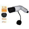 EV charger type 2 plug connector EVSE electric vehicle male side AC charging 16A 32A three-phase single-phase