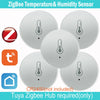 Tuya Zigbee Temperature And Humidity Sensor Voice Control Intelligent Home Hygrometer Monitoring need tuya Gateway no battery