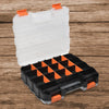 Double Side Tools Box Organizer Tool Storage Box Double Side Tools Box Hardware Tool Arrangement Box for Screws Nuts Nails Bolts