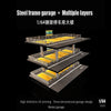 Car Garage Diorama Model 1:64 Steel Frame Multi-Level Garage - 3/4 Story US/JP Style for Diecast Car Display & Collectors