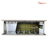 1/64 Garage Scene Model with Light Assembled Parking Lot Diorama Parking Place for Miniatures Cars Display