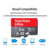 Original 2TB 1TB SanDian Ultra Card SD/TF Flash Memory Card 256/512GB Micro SD Card High Speed for Phone/Drone/Handheld Device