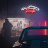 Garage Neon Sign, Led Wall Hanging Decor for Garage, Workshop, Man Cave - Ideal Gift for Dad and Auto Enthusiasts, Plastic Material